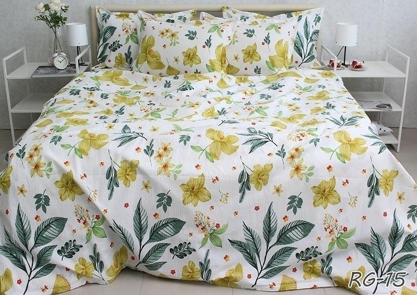 Комплект постільної білизни Ranforce Gofre RG-15 двоспальний наволочки 70x70 см