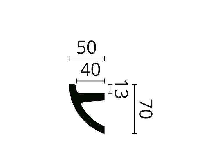 Карниз для скрытого освещения NMC IL1 70x50 мм 2000 мм (12312604) - фото 5