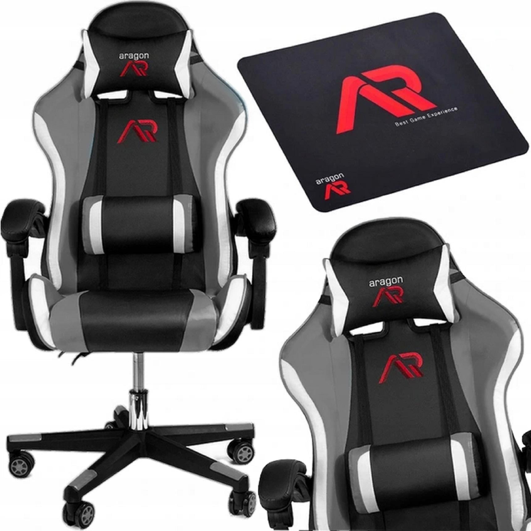 ​Компьютерное кресло для геймера JUMI ARAGON TRICOLOR GREY + коврик под мышь в подарок!