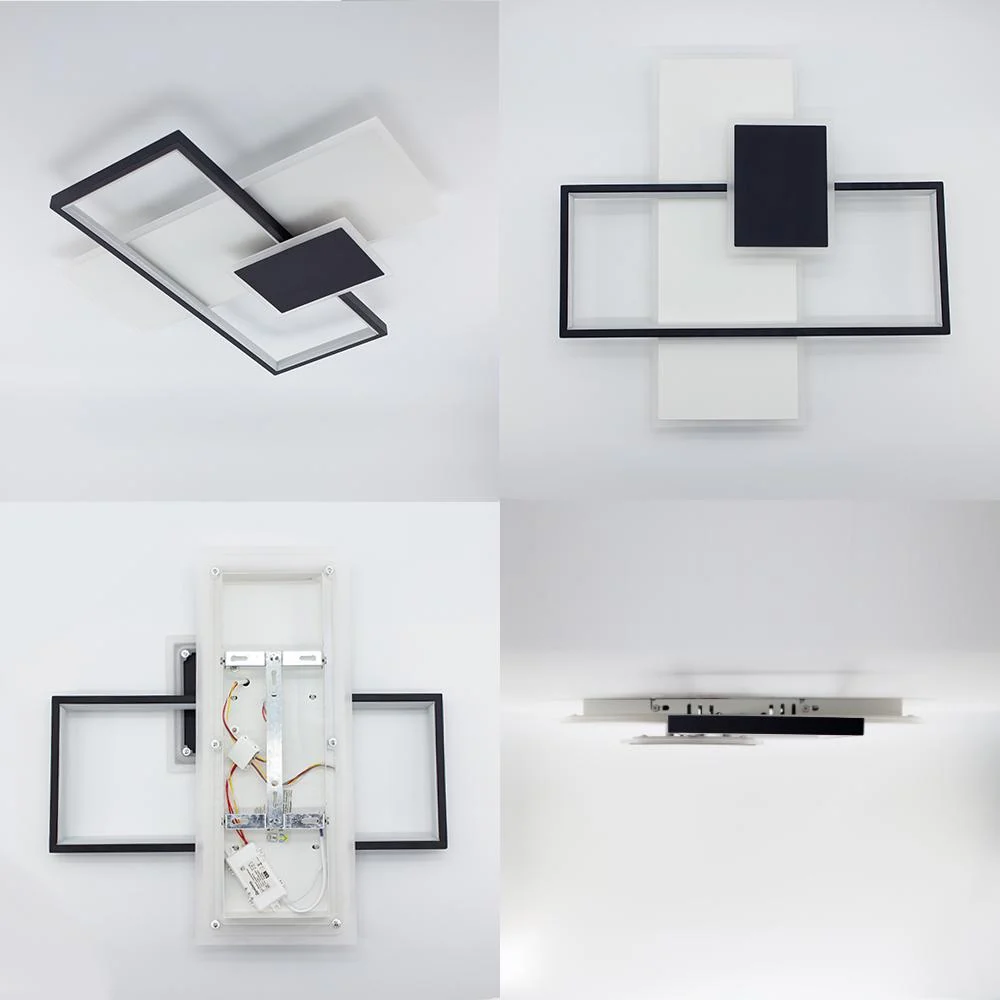 Люстра ESLLSE LAMPARAS 3L с пультом 90 Вт 500x500x61 мм Черно-белый (10559) - фото 7