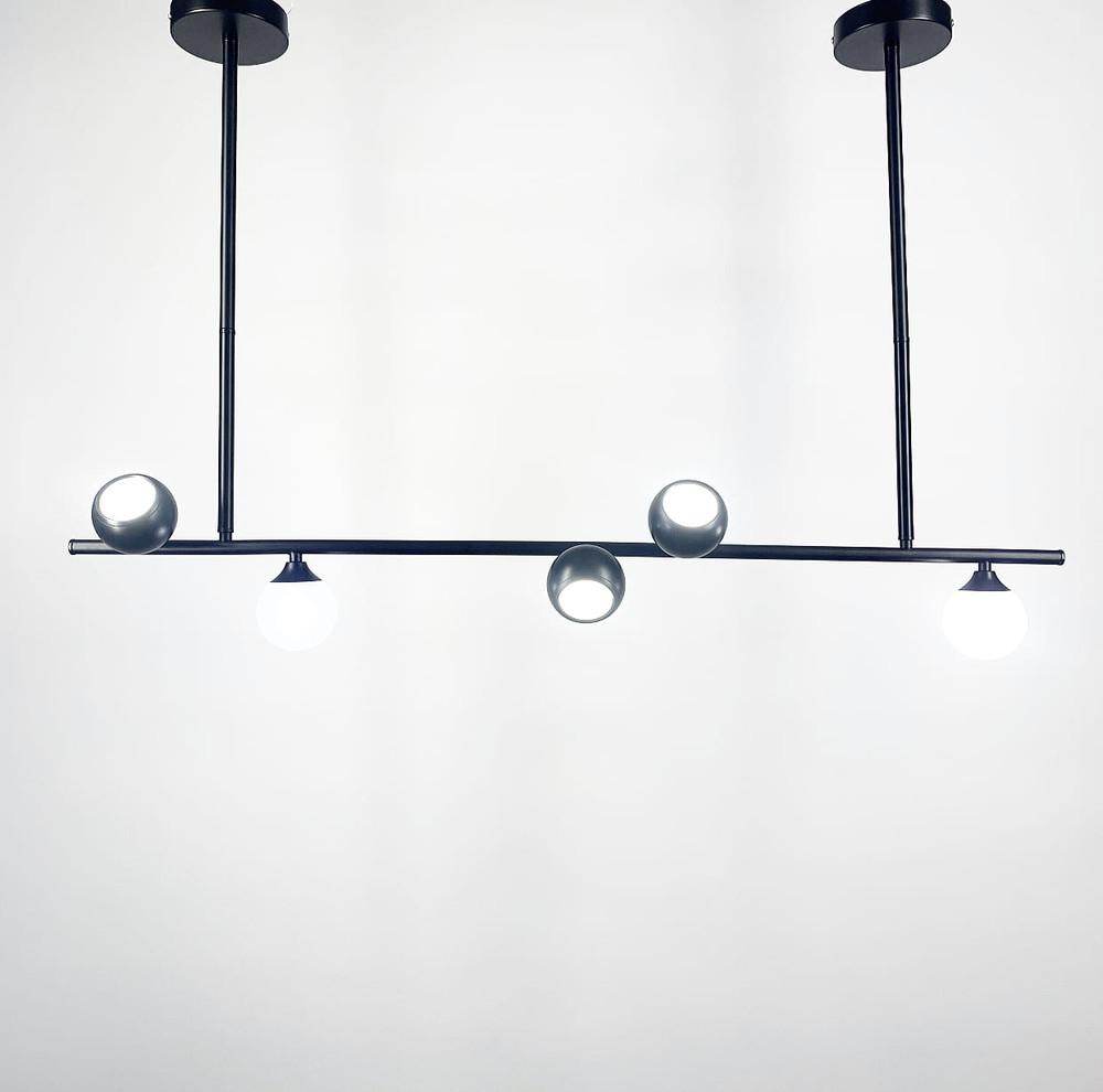 Люстра видовжена підвісна SIMPLE на 5 ламп Чорний (SG 33) - фото 5