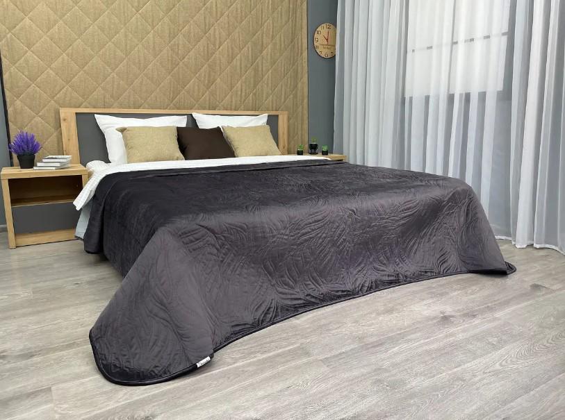 Покрывало двухстороннее Decorator Ultra Sonic Microfiber 220х240 см Графитовый (85-037) - фото 5