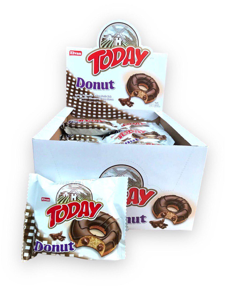 Пончик донат у глазурі Today Donut Шоколад 24 шт. (00000006416)