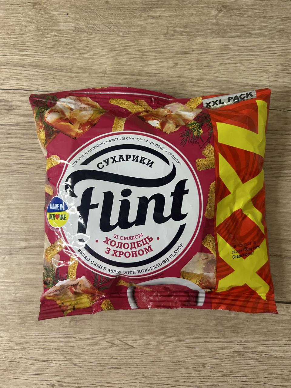 Сухарики Flint пшенично-ржаные Холодец с хреном 140 г
