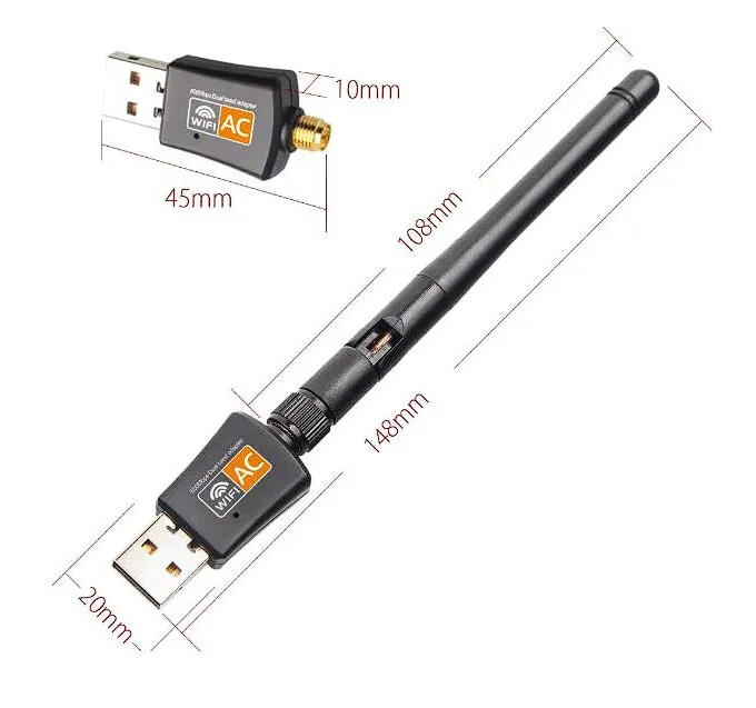 Адаптер Wi-F USB i AC600 2,4/5GHz 600Mbit для ПК (1865438175) - фото 5 Адаптер Wi-F USB i AC600 2,4/5GHz 600Mbit для ПК (1865438175) - фото 5