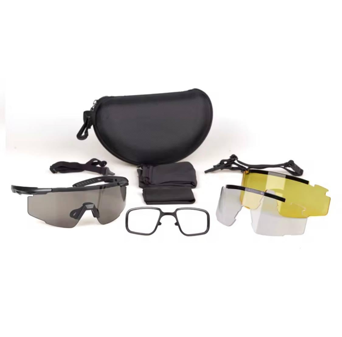 Очки военные тактические защитные с сменными линзами Oakley Polarization с диоптрийной вставкой 3 шт. Очки военные тактические защитные с сменными линзами Oakley Polarization с диоптрийной вставкой 3 шт.