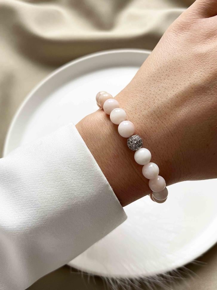 Браслет из розового опала (4780)