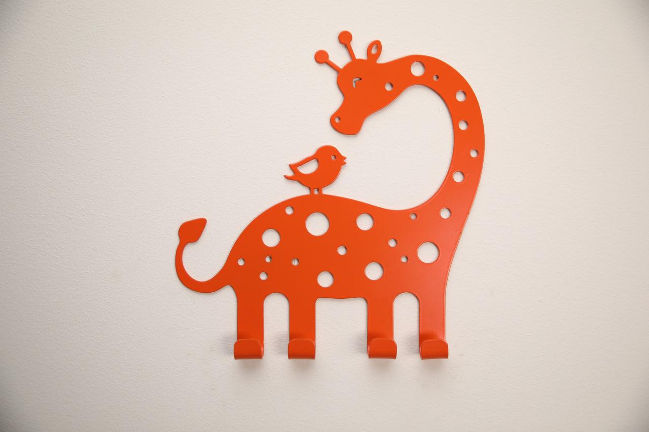 Вішалка дитяча у вигляді Жирафа 23,8х25 см 4 гачки (MLA-1)