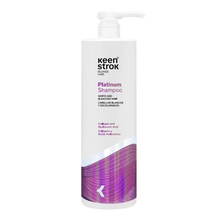 Шампунь для блонду та освітленного волосся KeenStrok Platinum Shampoo For White&Bleached Hair Антижовтизна 1000 мл (23361449) - фото 1