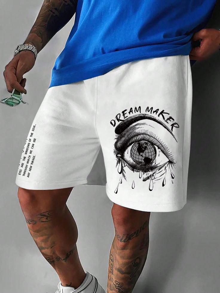 Шорти 67-020 з ДТФ-друком L Білий (31521)