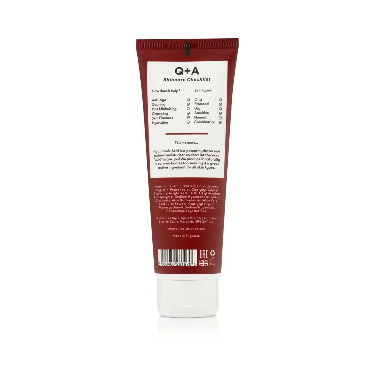 Гель для вмивання з гіалуроновою кислотою Q+A Hyaluronic Acid Cleansing Gel 125 мл (10376025) - фото 4