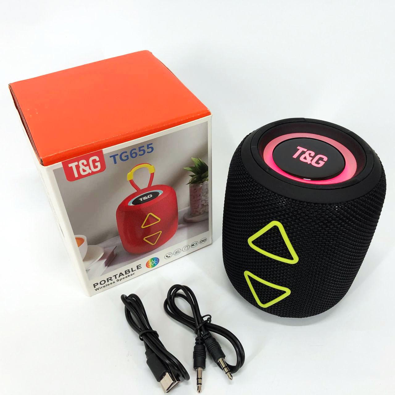 Колонка портативна з RGB підсвічуванням та ремінцем TG655 5W Чорний - фото 7 Колонка портативна з RGB підсвічуванням та ремінцем TG655 5W Чорний - фото 7