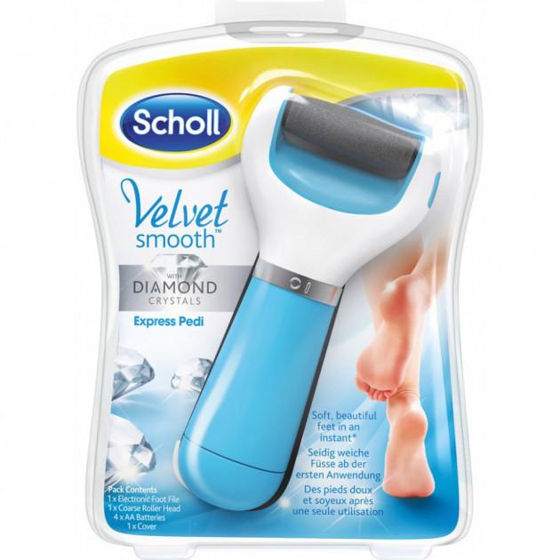 Пилка електрична для педикюру SCHOLL Velvet smooth Diamond Crystals Blue (666-2)