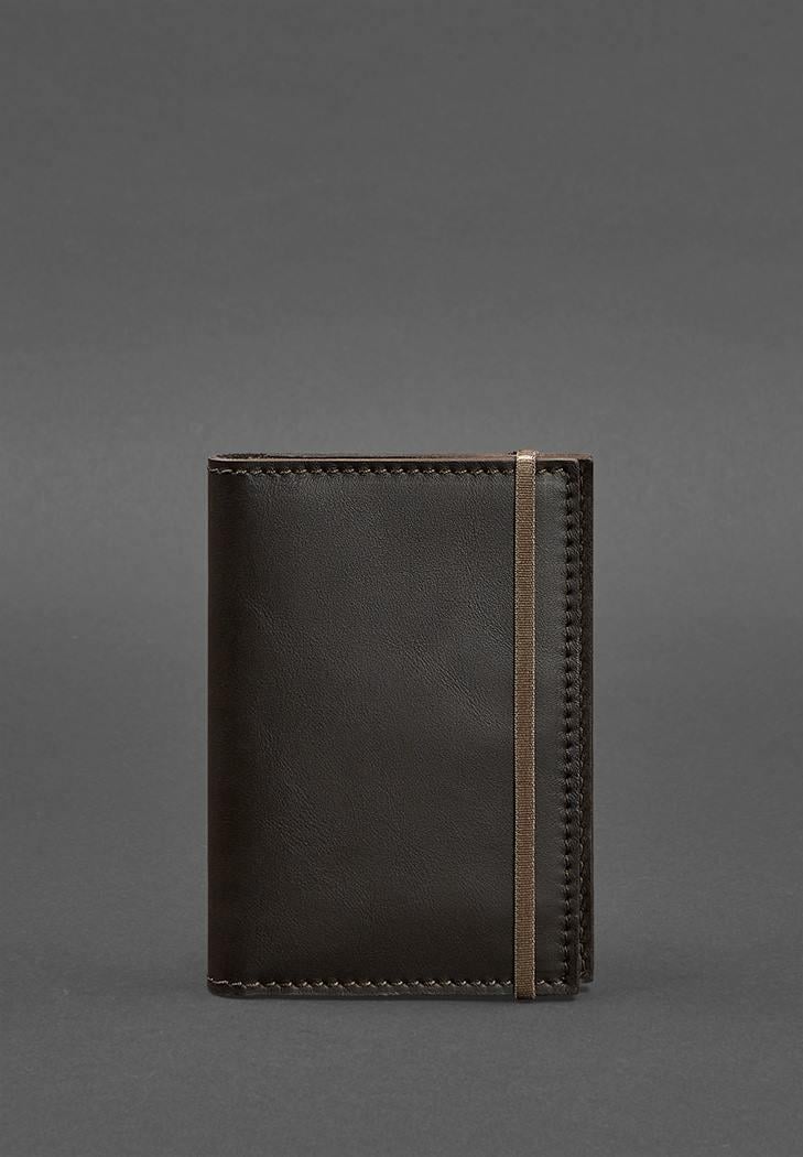 Обложка кожаная для паспорта 2.0 Темно-коричневый (A-027218)