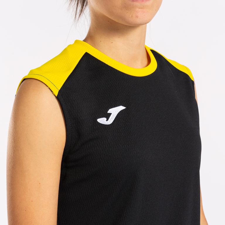 Майка Joma 901695.109 Eco Championship Tank Top M Black Yellow (8445456360100) - фото 2