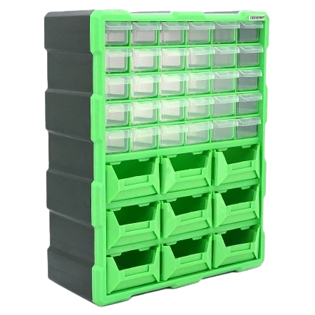 Ящик для инструментов/деталей VOLTRONIC 39 ячеек 46,8х38х16 cм (29875824)