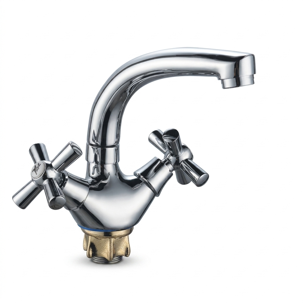 Змішувач для раковини MIXXUS Toledo 274 двовентильний Хром (MI6319)