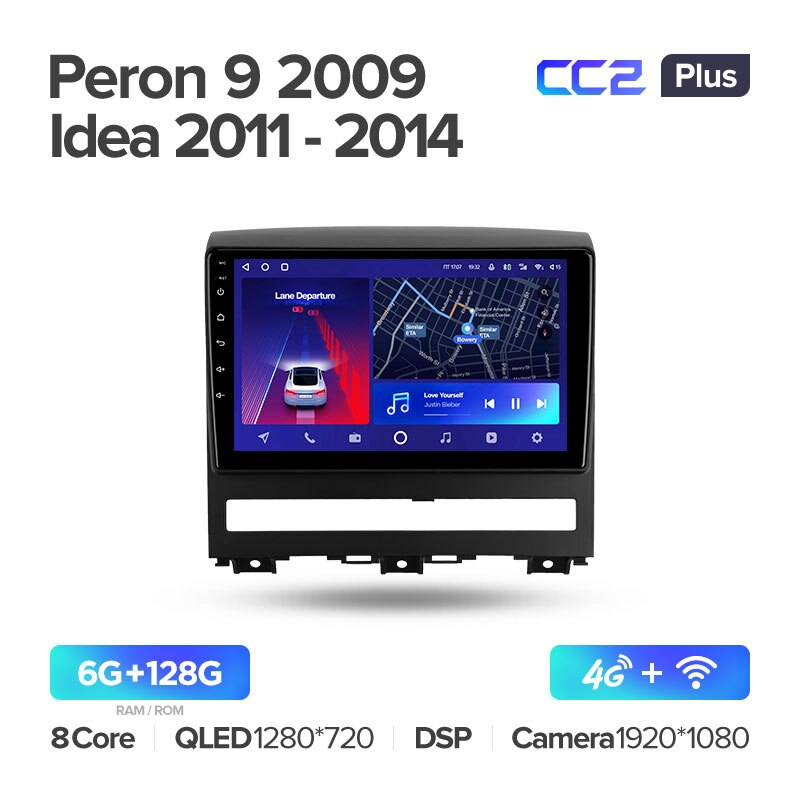 Автомагнитола штатная Teyes CC2 Plus для Fiat Peron 9 2009 Idea 2011-2014 Android CC2 PLUS 6+128G Wi-Fi+4G (1645344401) - фото 2