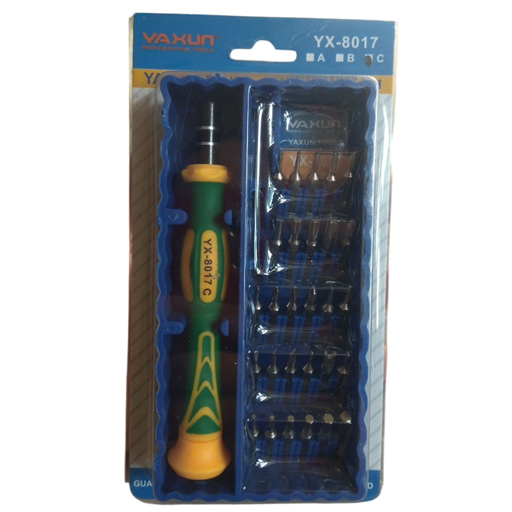 Отвертка с набором битов YA XUN YX-8017C для ремонта электроники 29 пр. Blue (110292) - фото 4