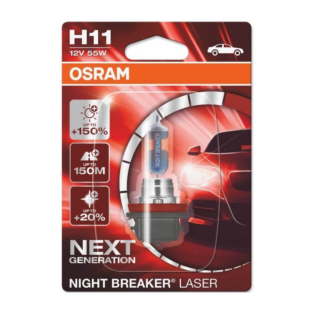 Автолампа H11 Night Breaker Laser+150 12V 55W PGJ19-2 (64211NL)
