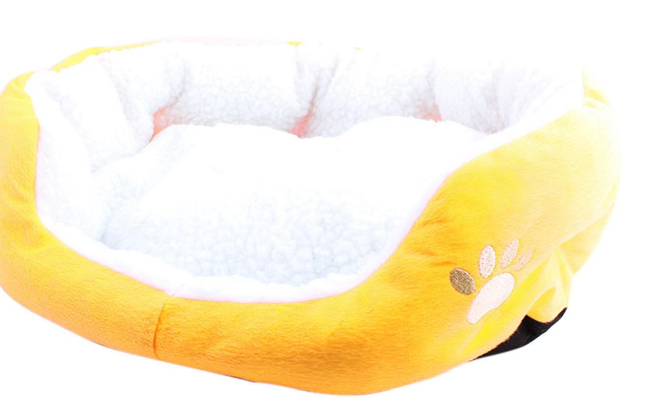 Лежанка из бараней шерсти для собак 62х52х15 см Желтый (1М1291) - фото 2 Лежанка из бараней шерсти для собак 62х52х15 см Желтый (1М1291) - фото 2