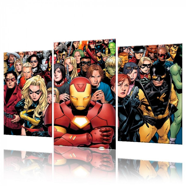 Картина модульная ArtStar Железный человек ADFM0009 120х180 см 3 части