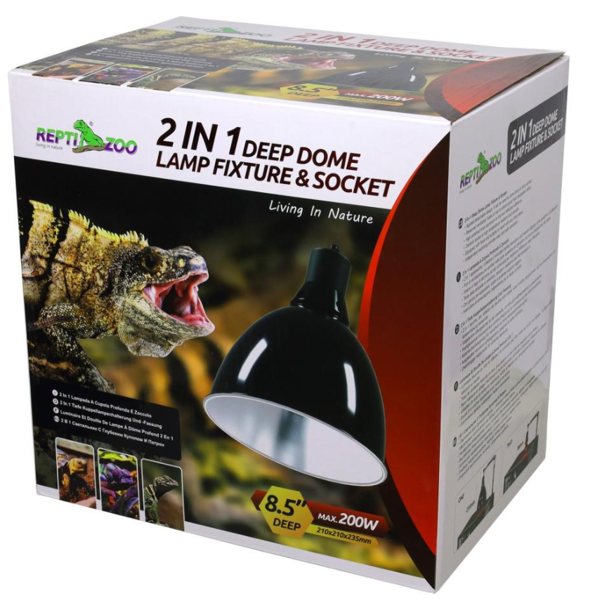 Светильник глубокий рефлекторный Repti-Zoo 2in1 Deep Dome 200W (RL14B)