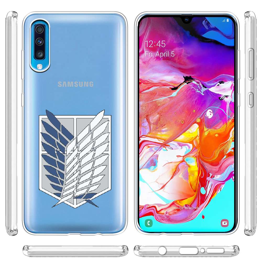 Чехол Boxface Samsung A705 Galaxy A70 Атака Титанов Крылья Свободы Прозрачный силикон (36860-bk88-36860) - фото 3