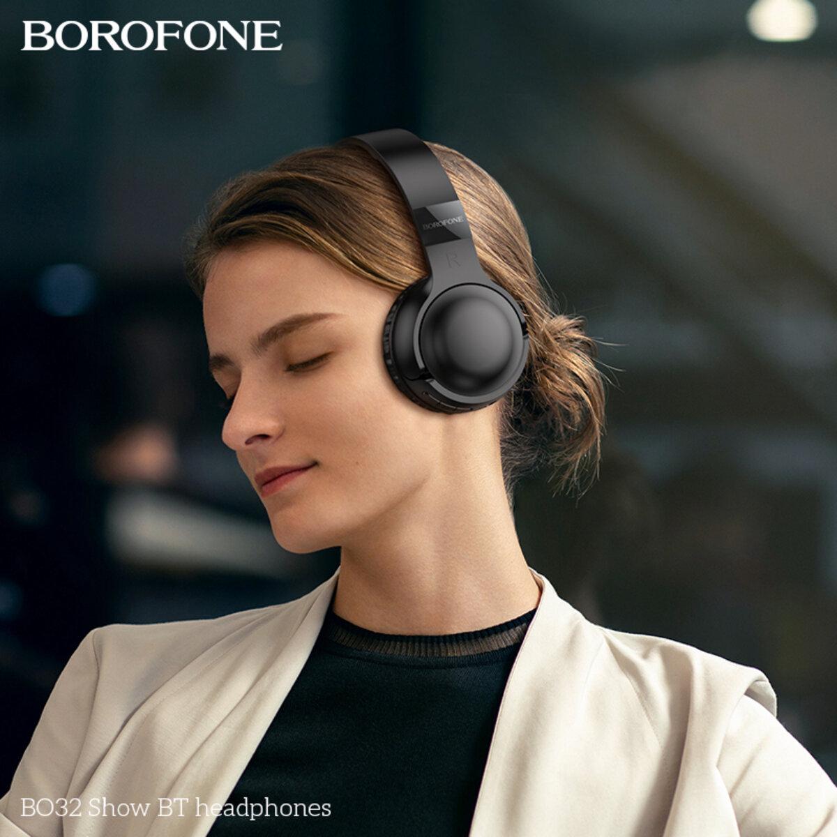 Навушники бездротові Borofone BO32 Show BT5.4 Headphones 250 mAh Black (6941991118722) - фото 3 Навушники бездротові Borofone BO32 Show BT5.4 Headphones 250 mAh Black (6941991118722) - фото 3