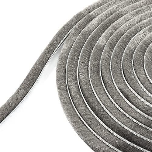 Уплотнитель для окон и дверей на самоклеющейся основе с ворсом 5 м Серый (2464734123) - фото 8