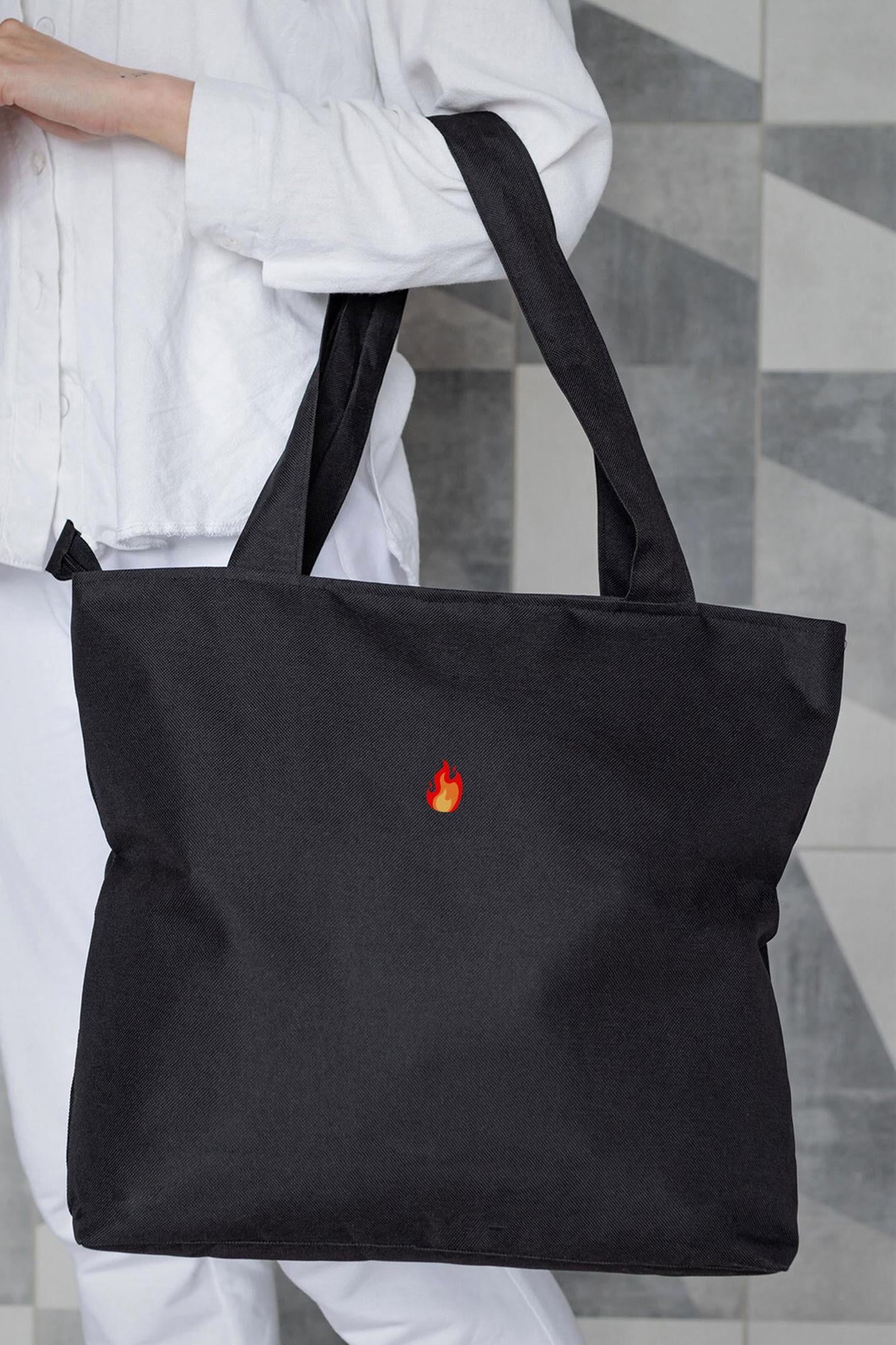 Шопер жіночий тканинний еко з принтом Fire Black (8055451)