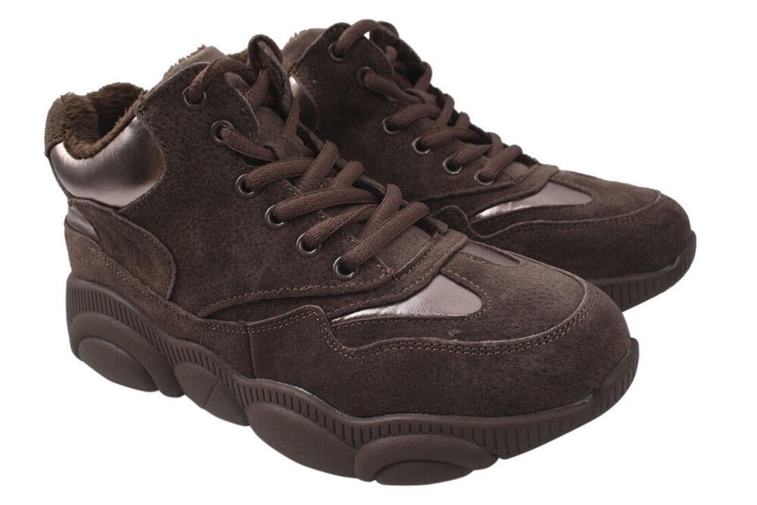 Ботинки женские Vikonty из замши на платформе на шнуровке р. 41 Кабир (27-9DK)