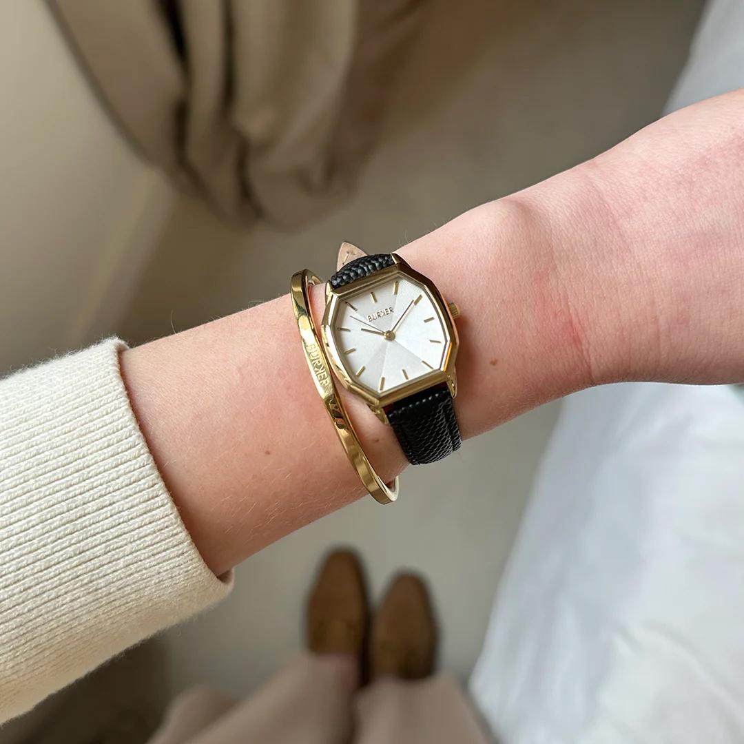 Годинник жіночий BURKER Julia Gold Black Leather (0434) - фото 5 Годинник жіночий BURKER Julia Gold Black Leather (0434) - фото 5