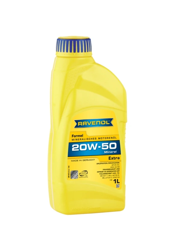 Моторное масло RAVENOL Formel Extra 20W-50 минеральное 1 л (1113120-001)