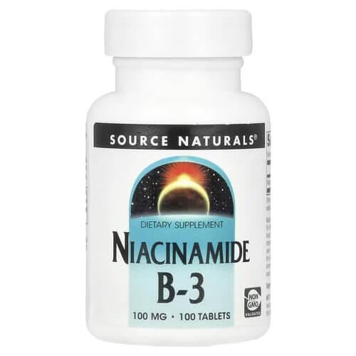 Ниацин B-3 Source Naturals Niacinamide B-3 100 мг 100 табл. (SNS-00503)