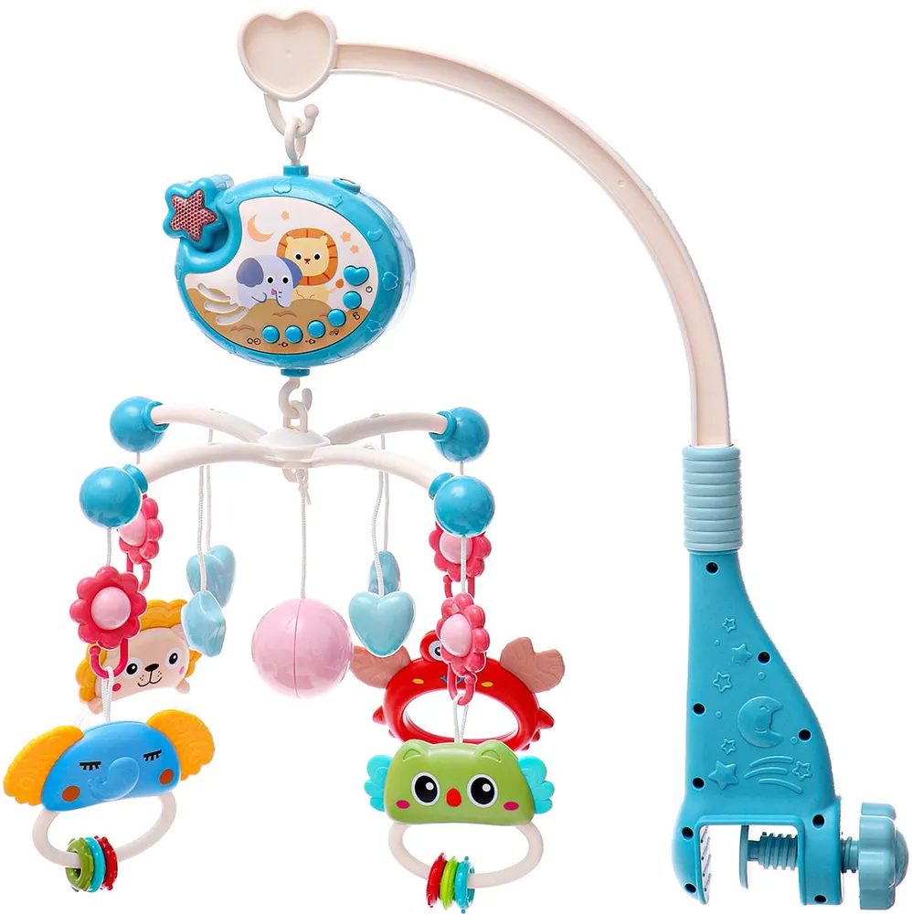 Мобиль колыбельные подсветки проекция 4 подвески-погремушки мелодии (MG39636)