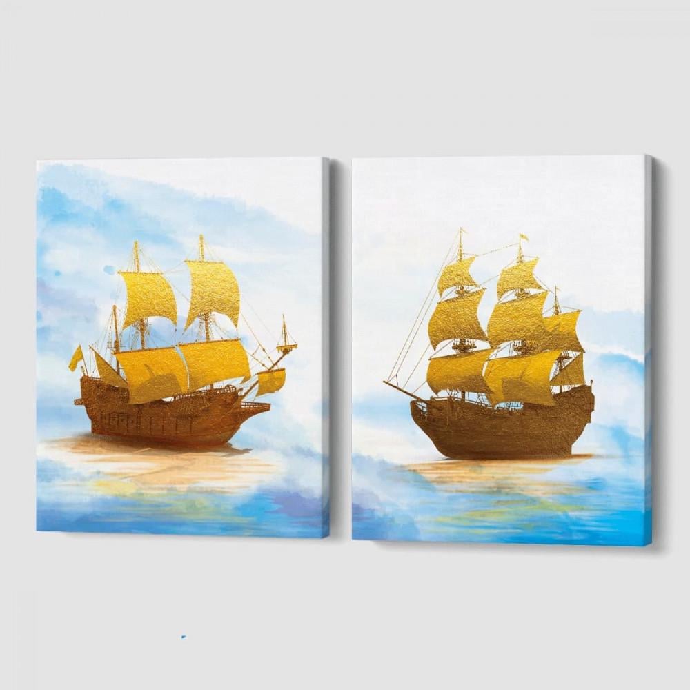 Модульная картина Malevich Store Золотой Флот из двух частей 93x60 см (MK21229)