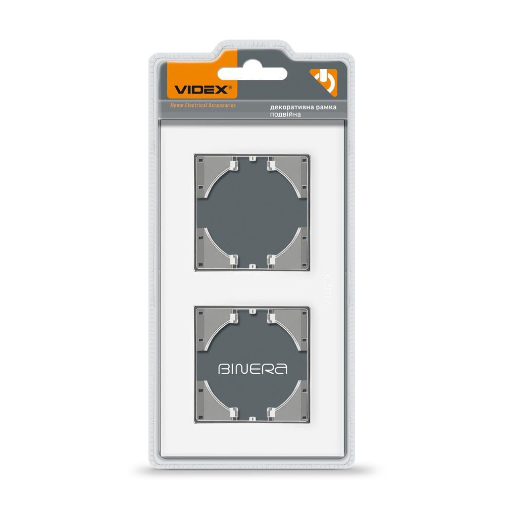 Рамка Videx BINERA 2-постовая горизонтальная Белый (12521)