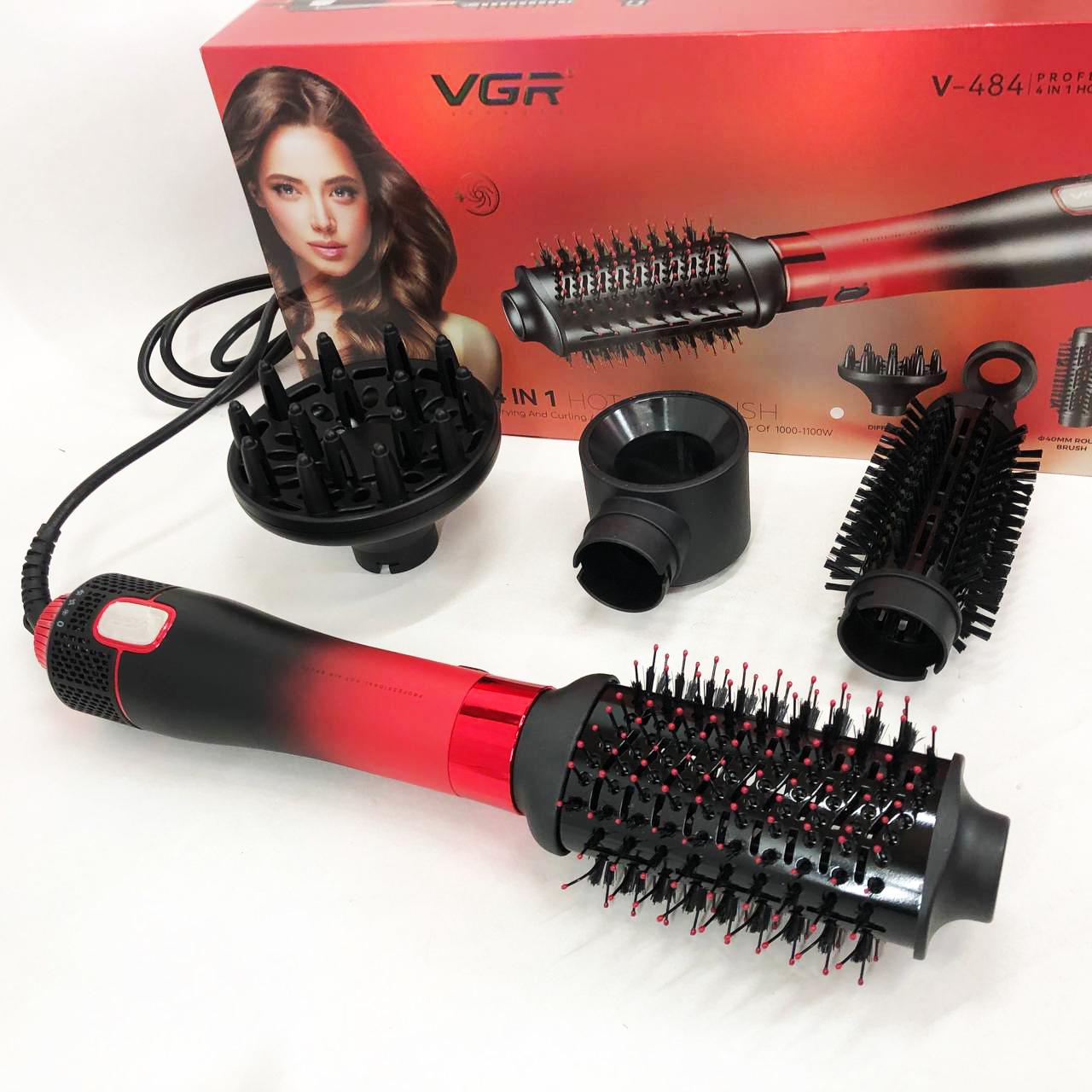 Фен-щітка стайлер VGR V-484 4в1 Червоний