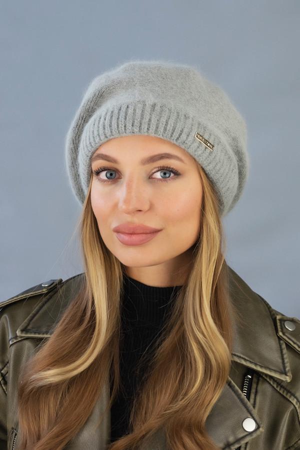 Берет на ножке Braxton Ализа женский Серый (7234)