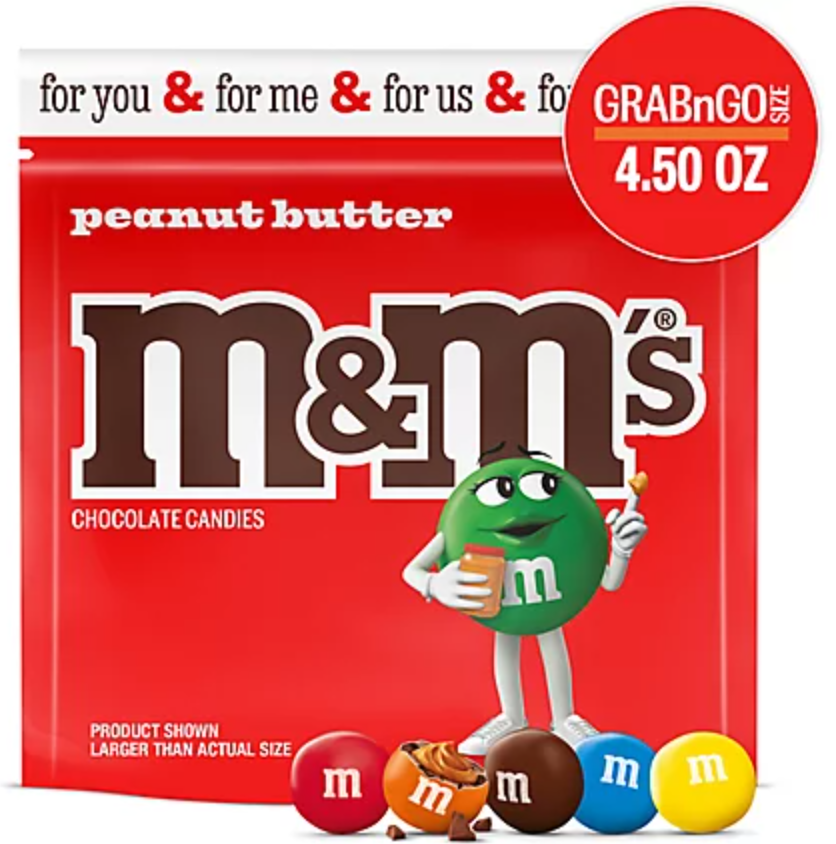 Драже M&M's Peanut Butter Milk Chocolate Candy 127 г (2605450772)