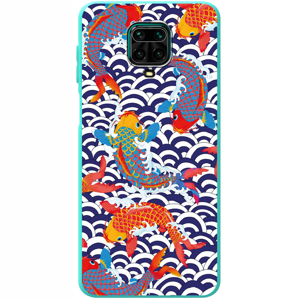 Чехол Boxface Xiaomi Redmi Note 9S Koi Fish Мятный силикон (39475-up2477-39917)