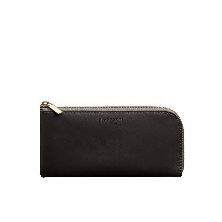 Портмоне-купюрник шкіряне на блискавці BlankNote 14.1 Темно-коричневий (A-028722)