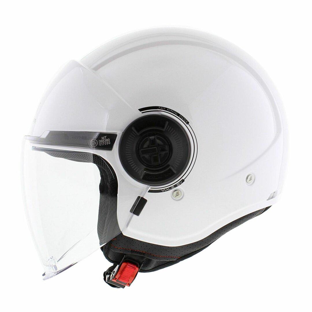 Мотошлем MT HELMETS VIALE SV S Solid 2XS Gloss White (26466) - фото 2