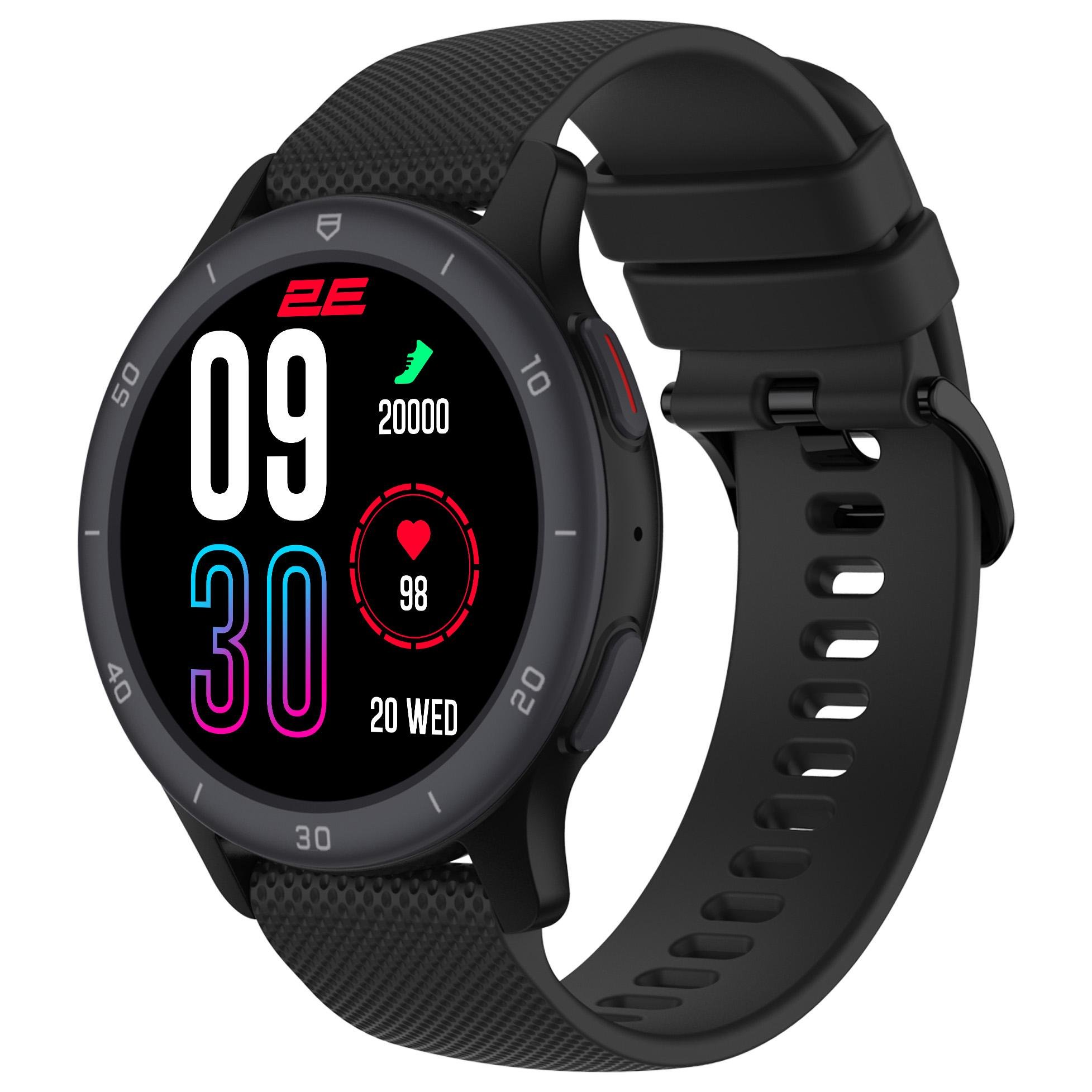 Смарт-годинник 2E Motion GT2 47 мм AMOLED дисплей 1,32" 360x360 BT 5.2 Чорний (622315)