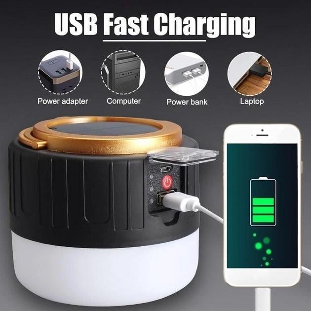 Фонарь-лампа на аккумуляторе с солнечной батареей и пультом Черный (2016524800808) - фото 4 Фонарь-лампа на аккумуляторе с солнечной батареей и пультом Черный (2016524800808) - фото 4