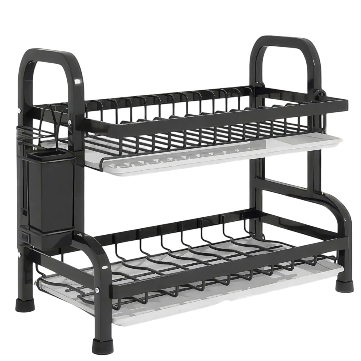 Сушарка для посуду двоярусна з нержавіючої сталі Чорний (WIT293)