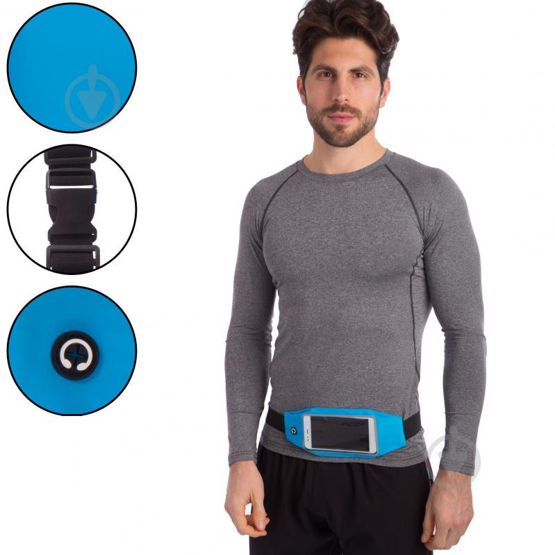 Чехол-сумка на пояс для бега planeta-sport RUNNING WAISTPACK GA-506 Голубой