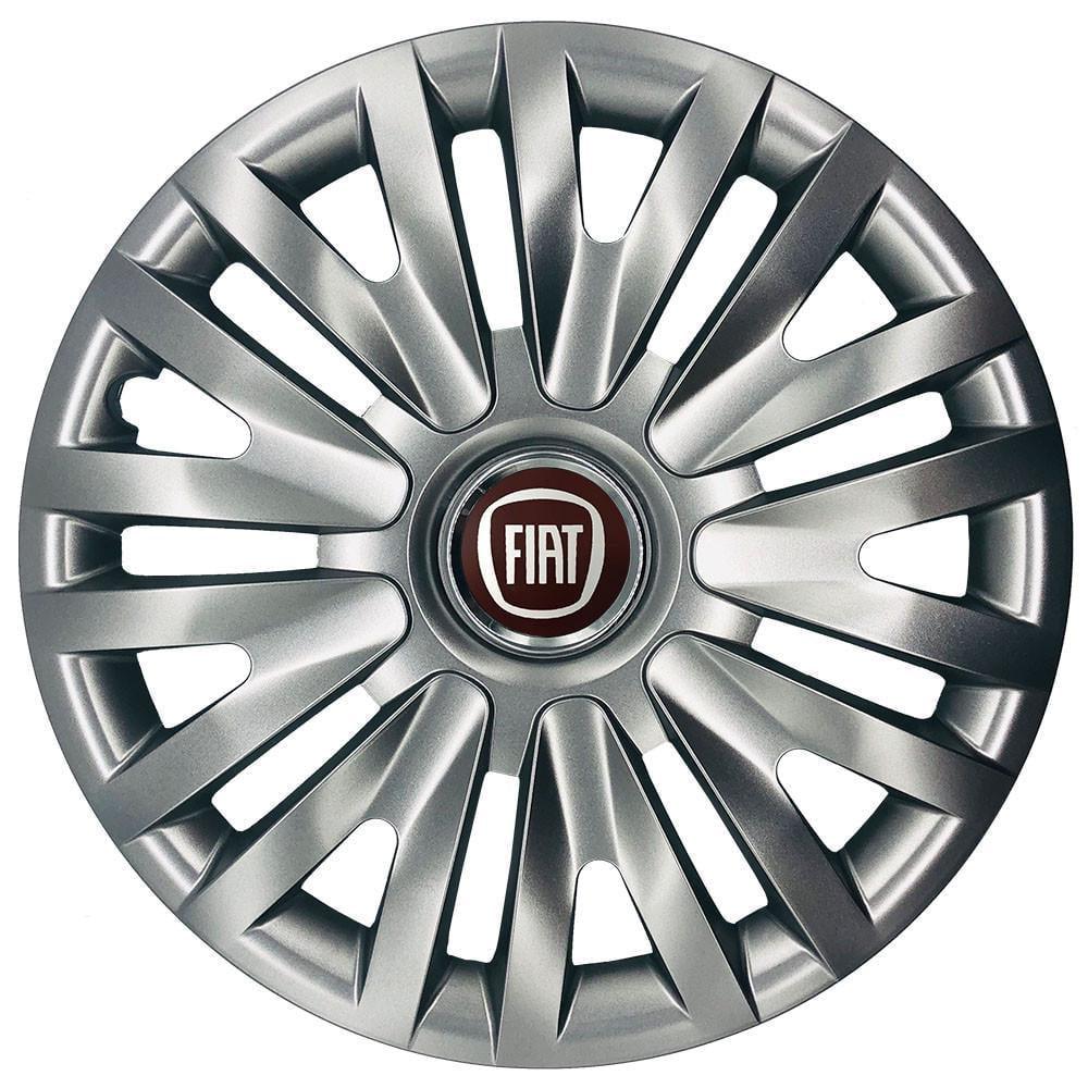 Колпаки SJS с логотипом Fiat 412 R16 4 шт. Серебряный (31008837)