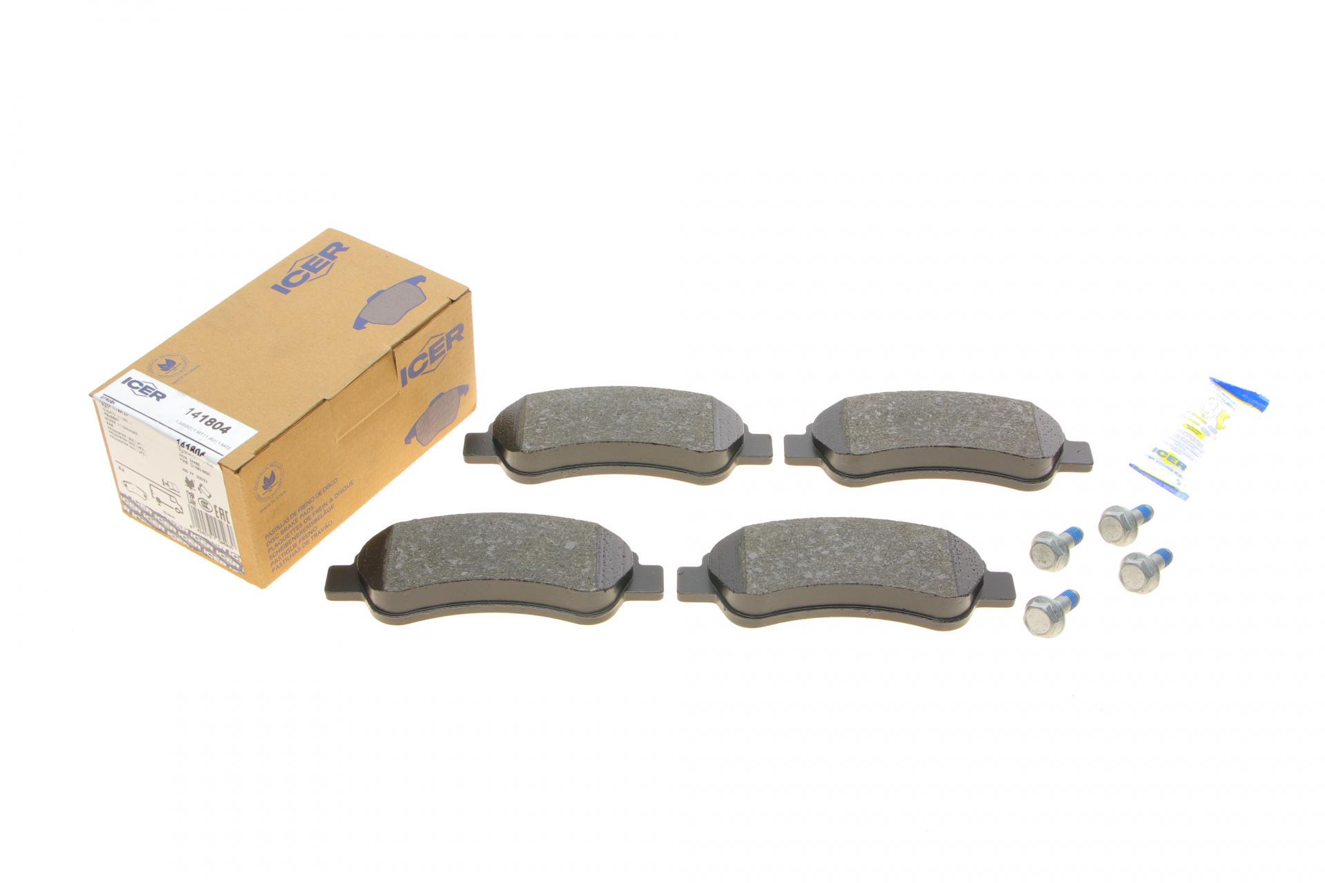 Колодки тормозные задние ICER Citroen Jumper/Fiat Ducato/Peugeot Boxer 06- (141804)